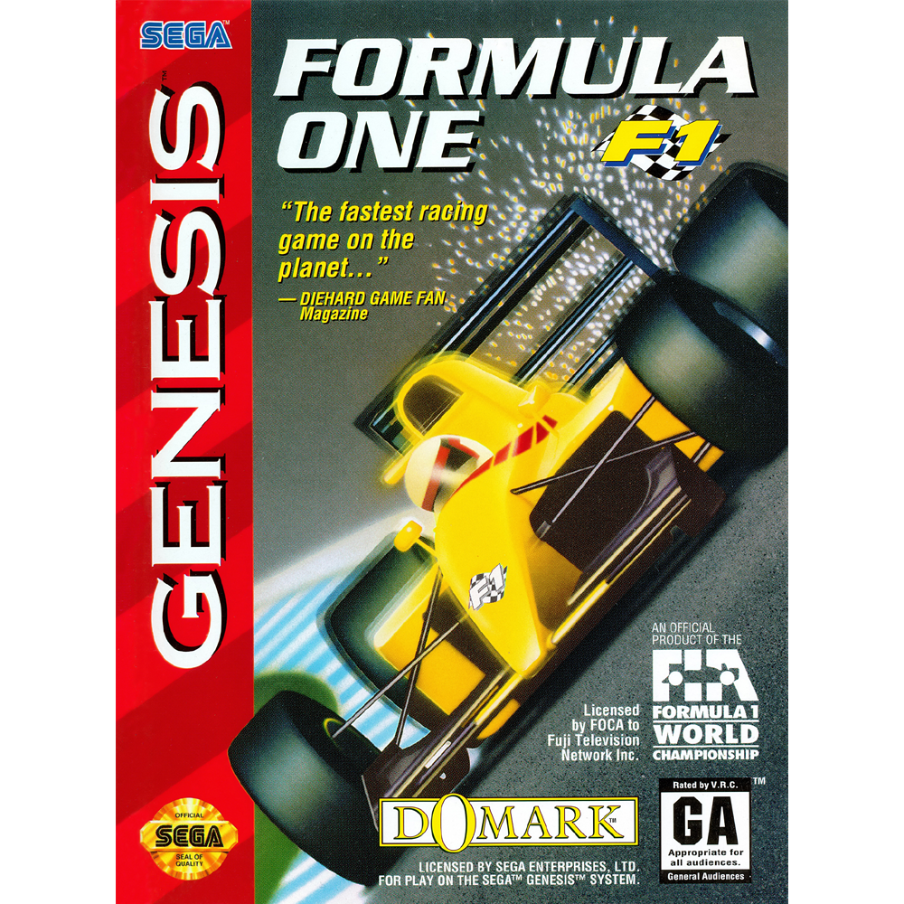 Formula One Sega Genesis Outlaw's 8Bit and Beyond