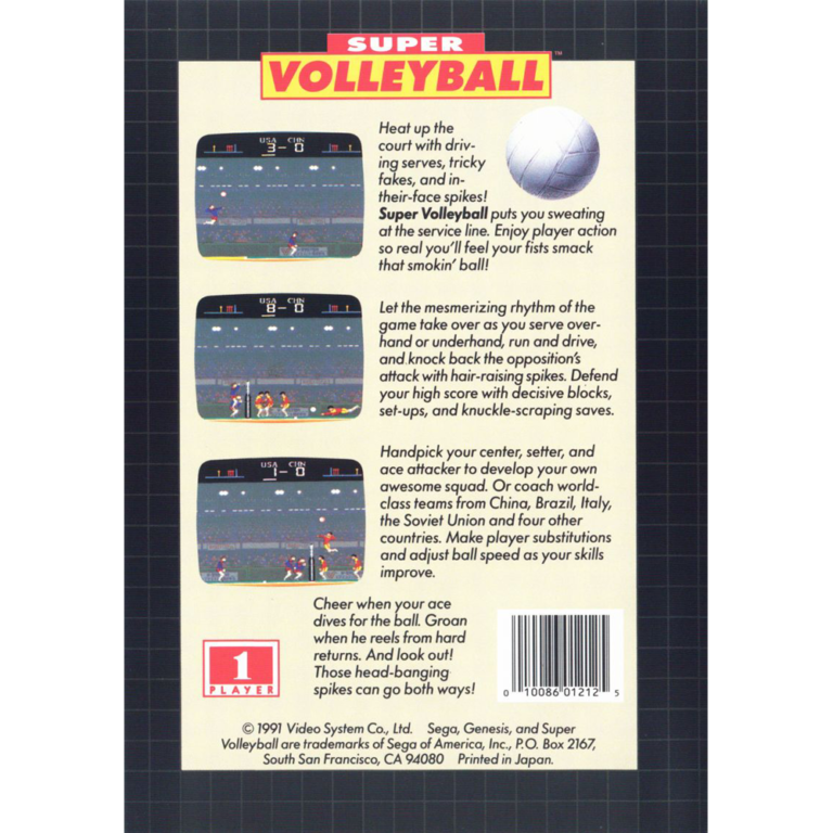 Super Volleyball – Sega Genesis – Outlaws 8-Bit and Beyond