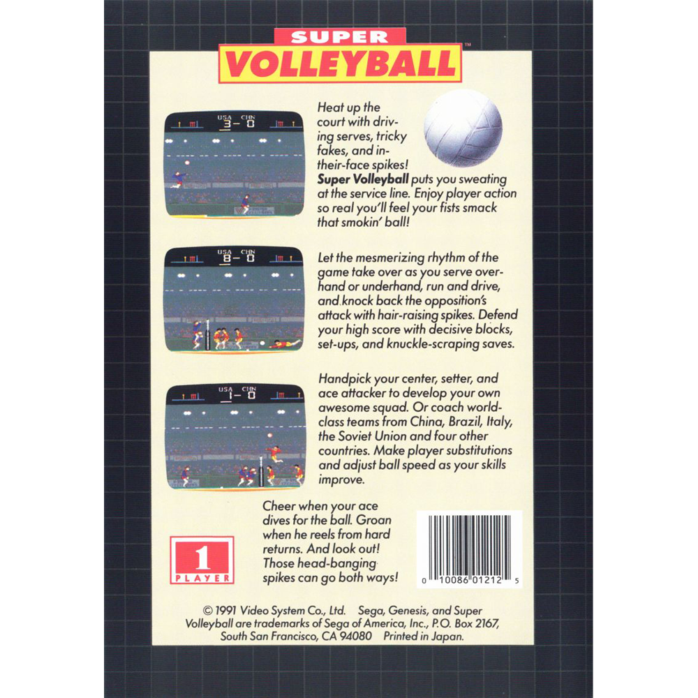 Super Volleyball – Sega Genesis – Outlaws 8-Bit and Beyond