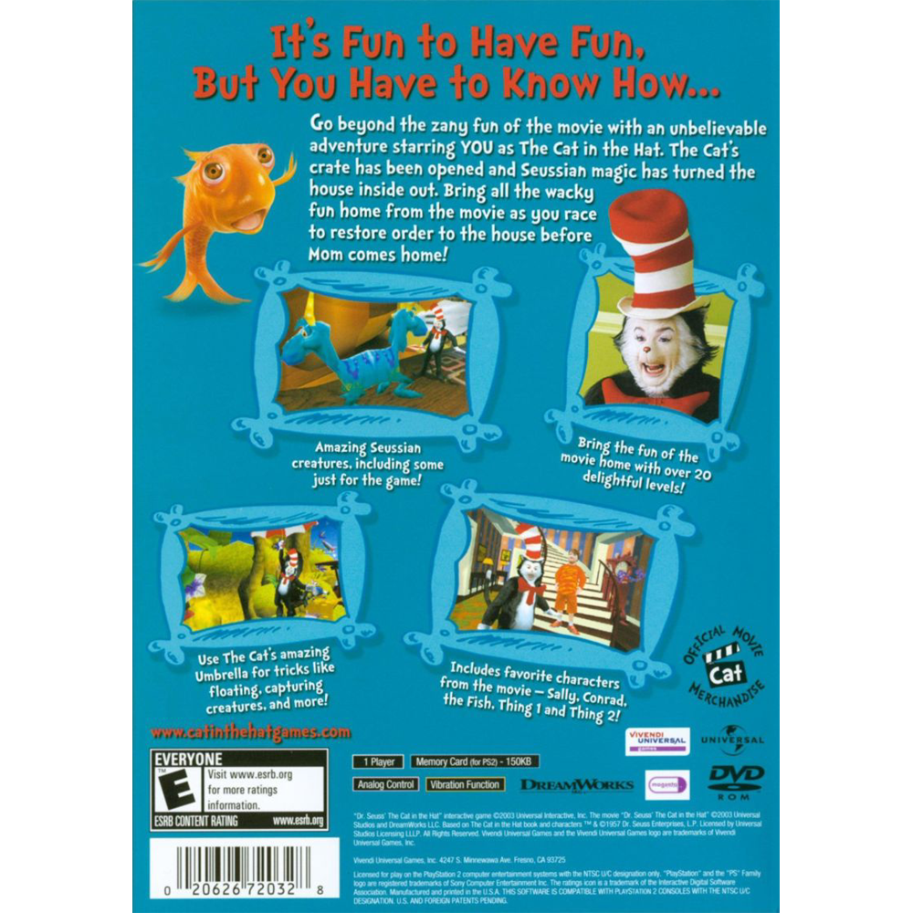 Dr Seuss The Cat In The Hat Ps2 Outlaws 8 Bit And Beyond