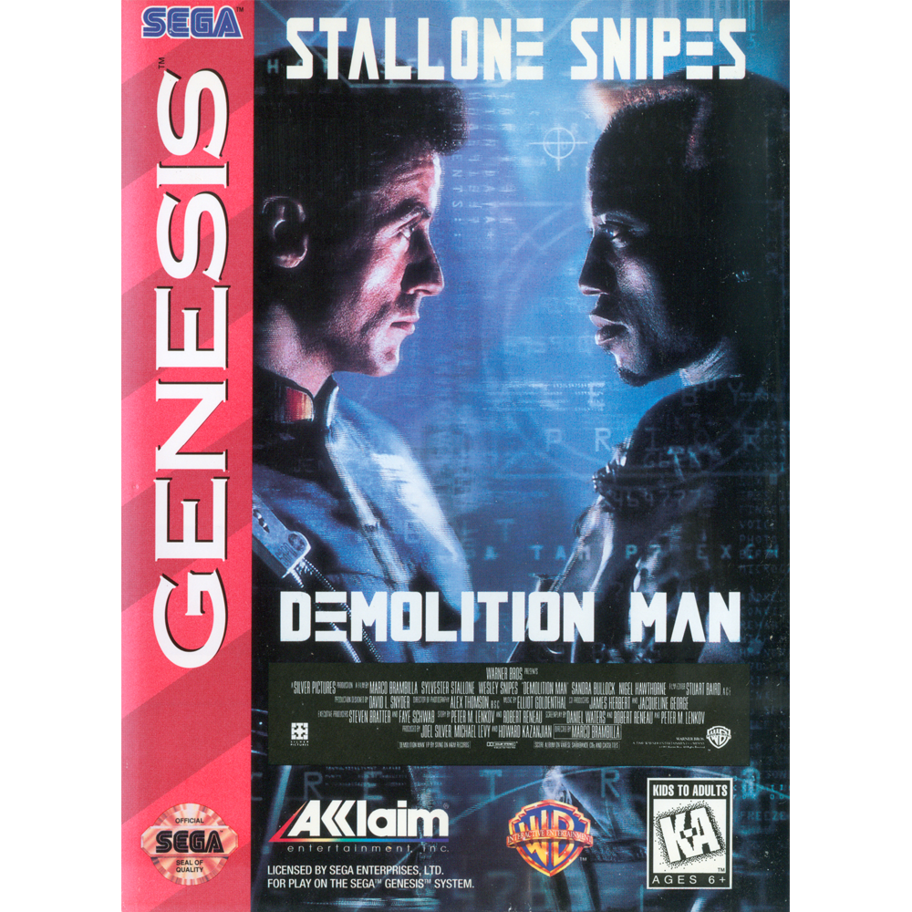 Demolition Man Sega Genesis Outlaws 8Bit and Beyond